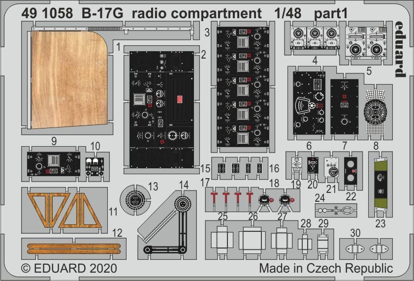 10 km günstig Kaufen-B-17G - Radio compartment [HKM]. B-17G - Radio compartment [HKM] <![CDATA[Eduard / 491058 / 1:48]]>. 