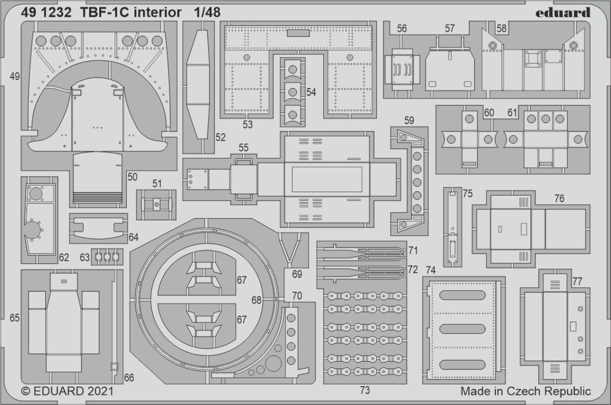 8591437564026 - 491232 - TBF-1C interior for ACADEMY in 148