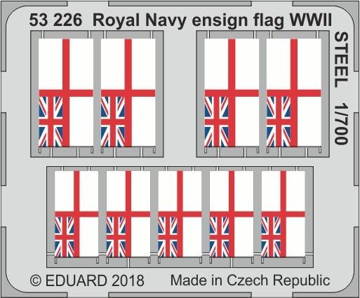 Royal 6 günstig Kaufen-Royal Navy ensign flag WWII STEEL. Royal Navy ensign flag WWII STEEL <![CDATA[Eduard / 53226 / 1:700]]>. 