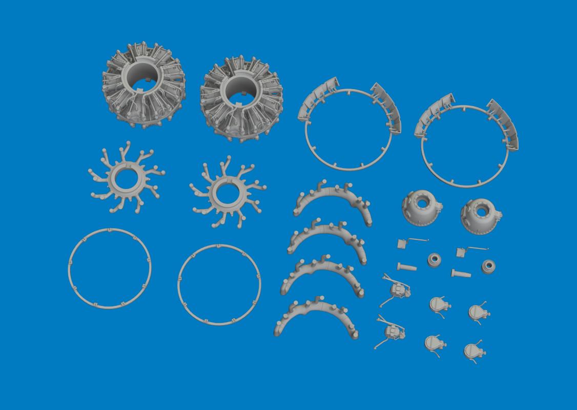 B-26B/C – Engines – Print [ICM]