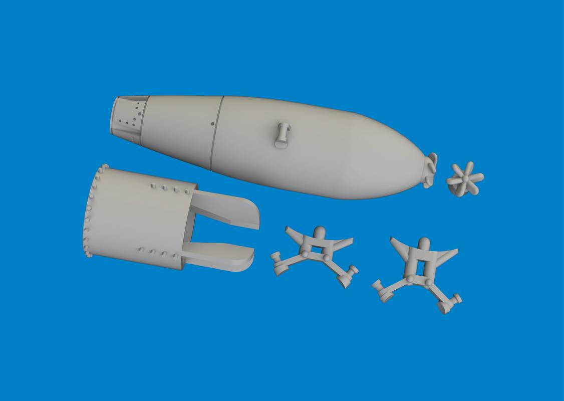 P-40 250lb Mk.1 – British bomb – Print [Eduard]