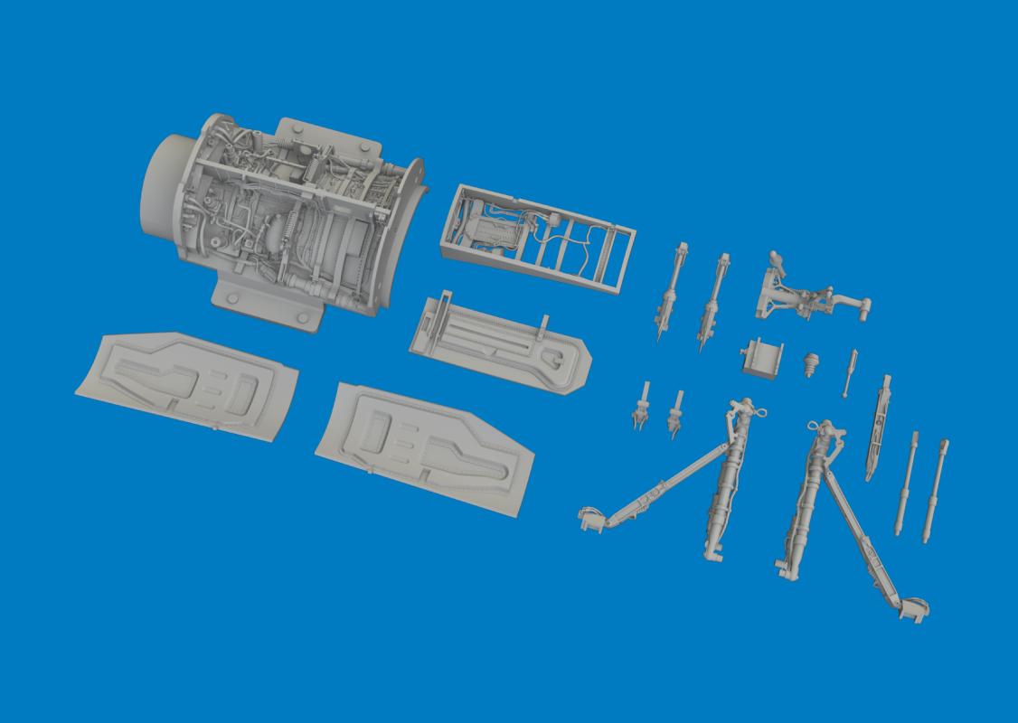 F-16C - Wheel bays & legs standard - Print [Tamiya]