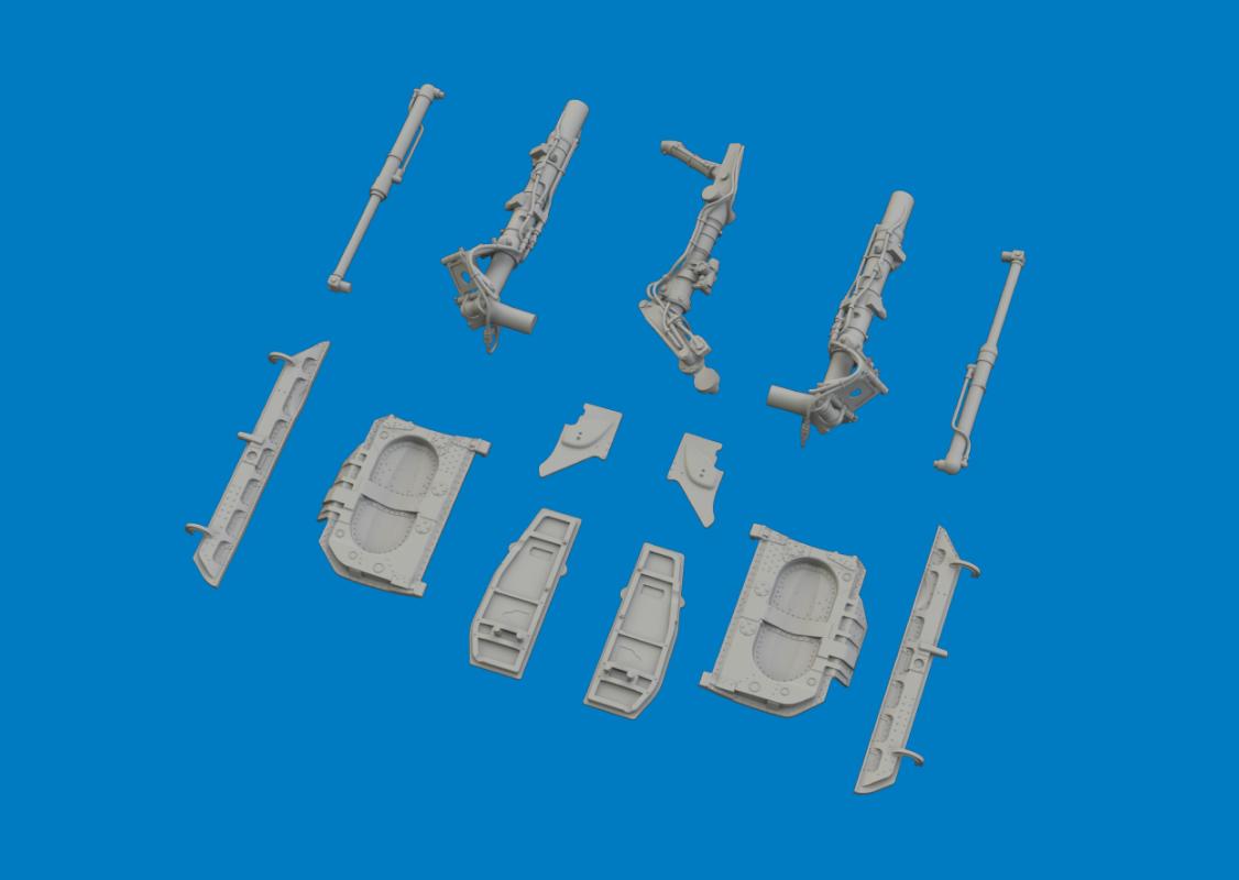 MiG-21F - Undercarriage legs - Print [Eduard]