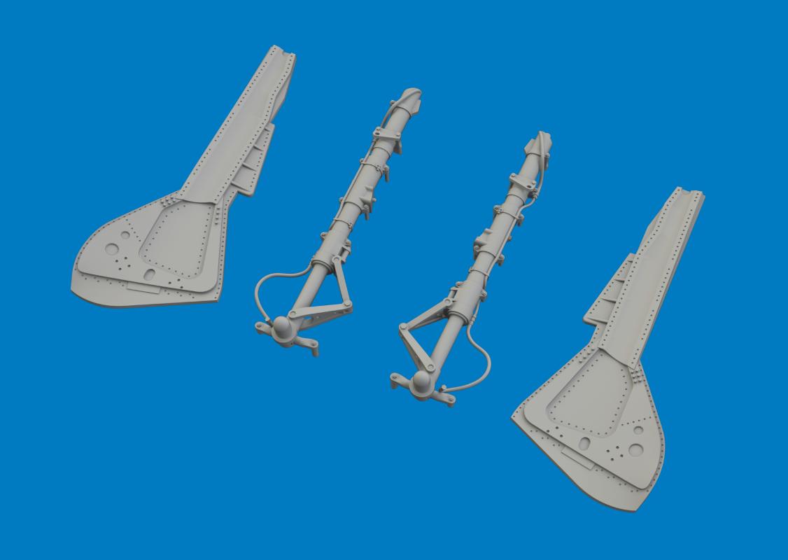 Fw 190A-8 – Undercarriage legs – Print [Eduard]