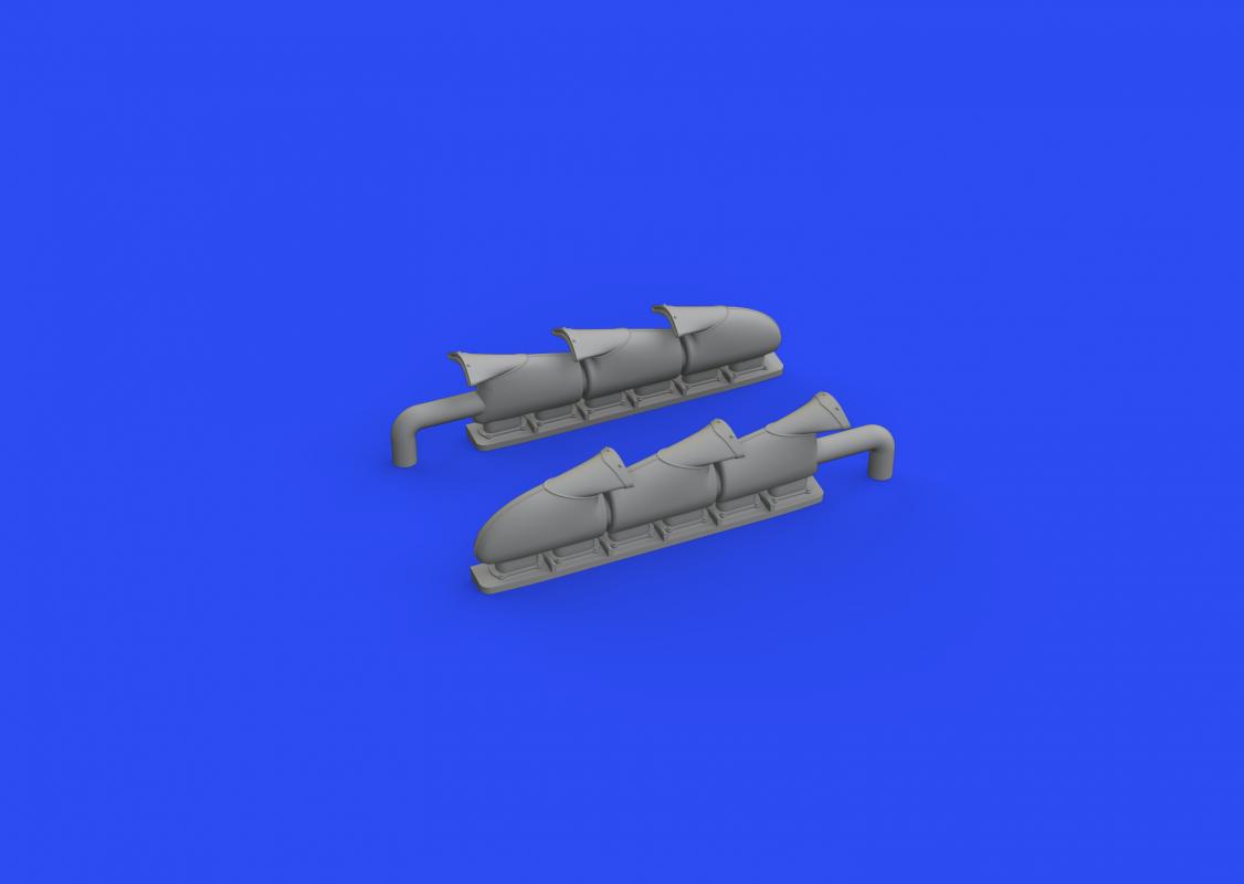 8591437561957 - Spitfire MkV - Three-stacks exhausts fishtail [Eduard]