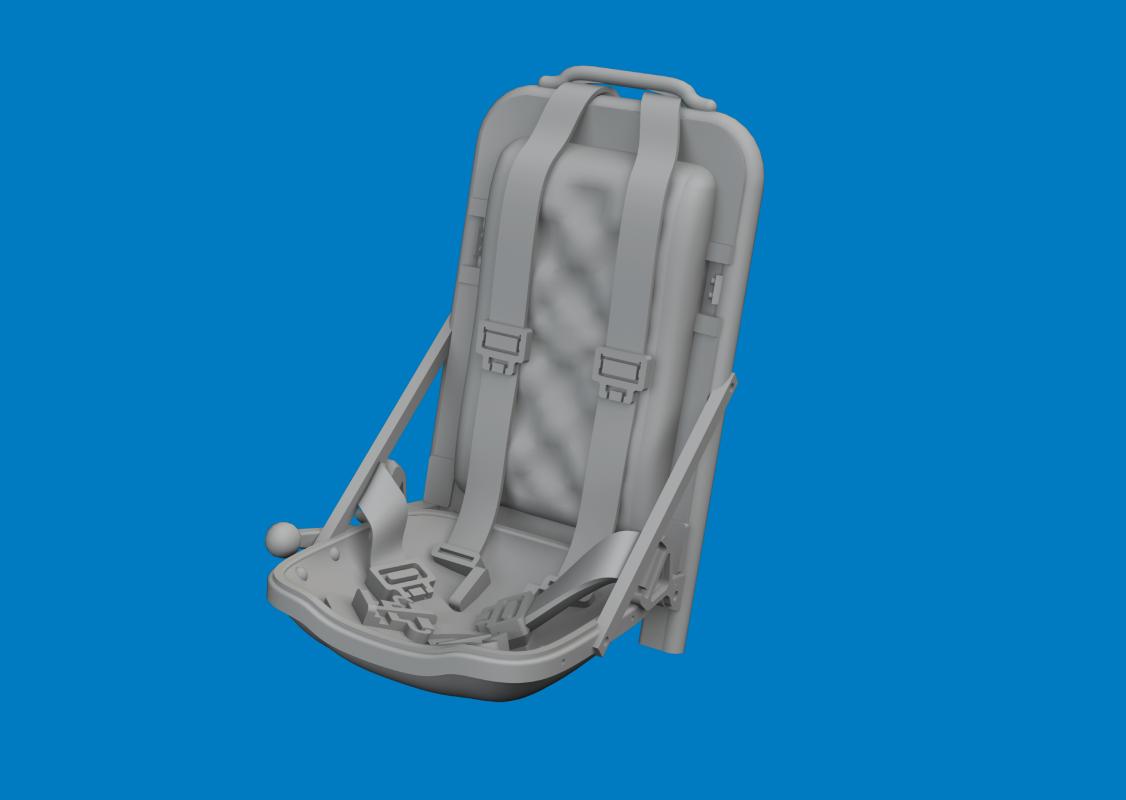 P-51D – Seat w/ integral seat belts – Print [Arma Hobby]