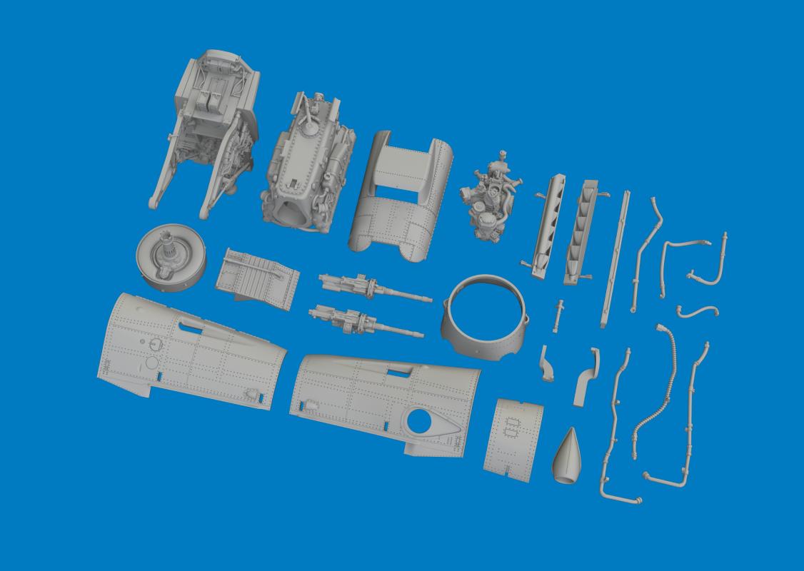 Bf 109K-4 - Engine - Print [Eduard]