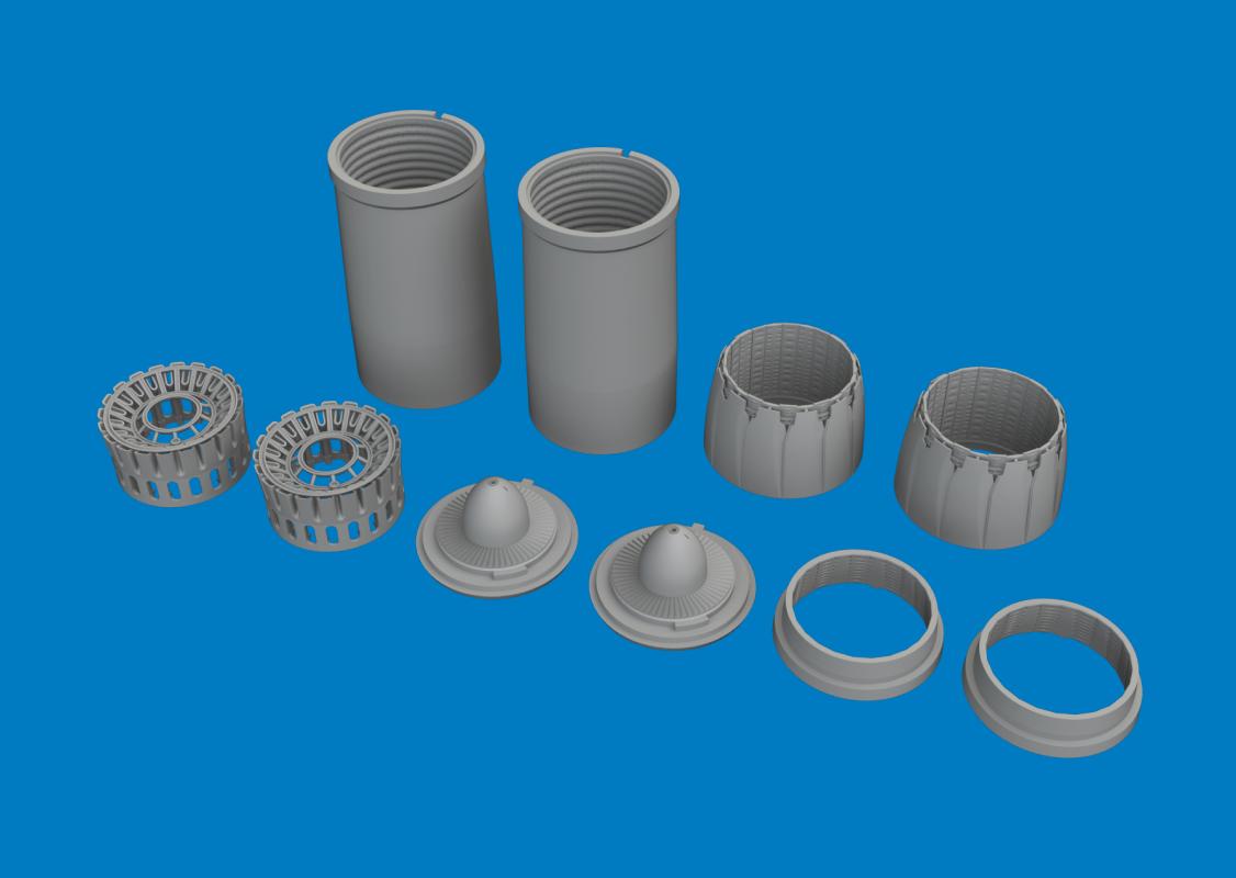 F-14D - Exhaust nozzles - Print [Tamiya]