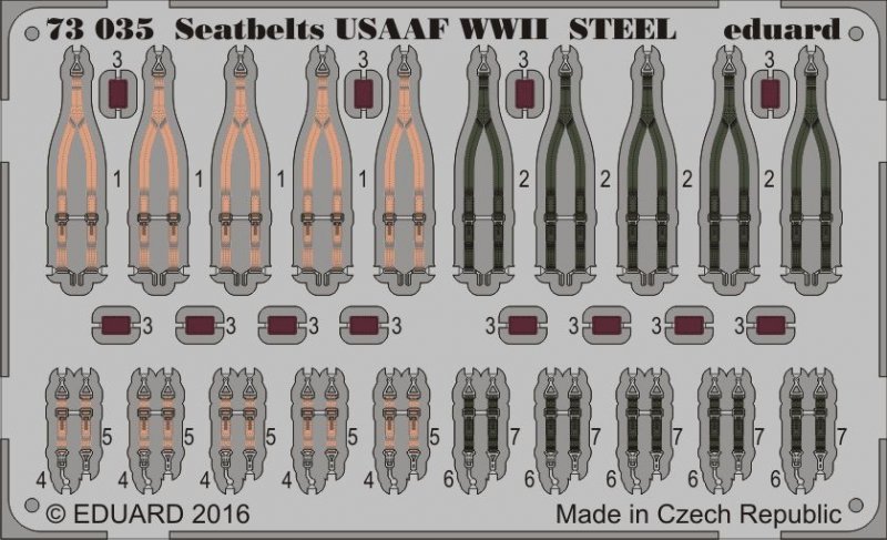 8591437507825 - 73035 - Seatbelts USAAF WWII STEEL in 172 8591437507825 - 73035 - Seatbelts USAAF WWII STEEL in 172