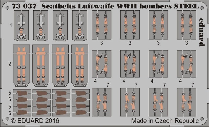 8591437508426 - 73037 - Seatbelts Luftwaffe WWII bombers STEEL in 172 8591437508426 - 73037 - Seatbelts Luftwaffe WWII bombers STEEL in 172