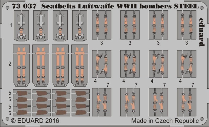 WWII günstig Kaufen-Seatbelts Luftwaffe WWII bombers STEEL. Seatbelts Luftwaffe WWII bombers STEEL <![CDATA[Eduard / 73037 / 1:72]]>. 