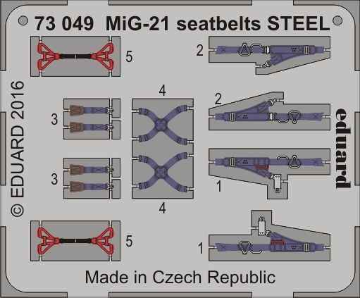 TS 21 günstig Kaufen-MiG-21 - Seatbelts STEEL. MiG-21 - Seatbelts STEEL <![CDATA[Eduard / 73049 / 1:72]]>. 