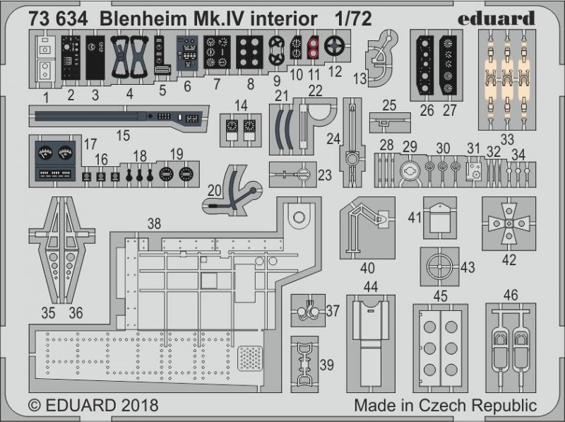 8591437528646 - 73634 - Blenheim MkIV interior for Airfix in 172 8591437528646 - 73634 - Blenheim MkIV interior for Airfix in 172
