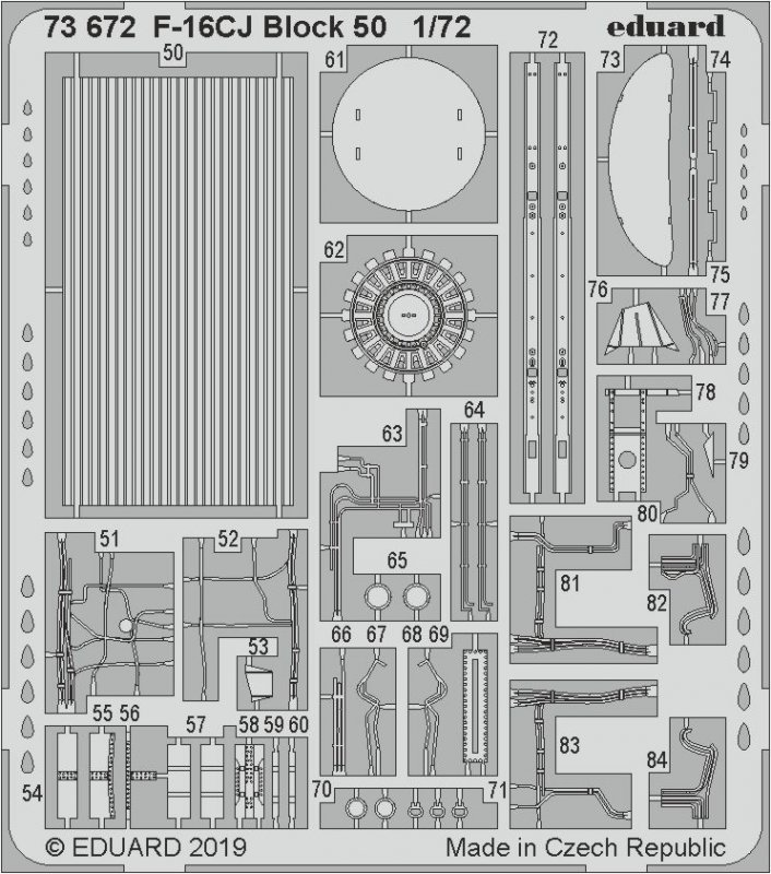 Block  günstig Kaufen-F-16CJ Block 50 [Tamiya]. F-16CJ Block 50 [Tamiya] <![CDATA[Eduard / 73672 / 1:72]]>. 