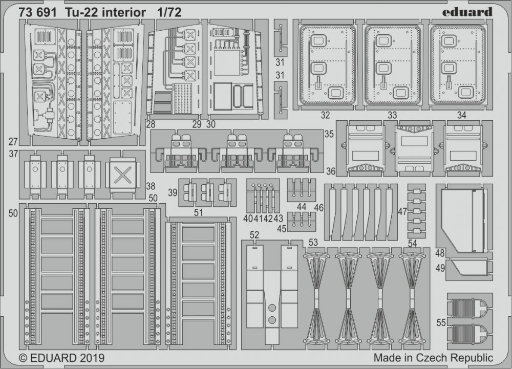 8591437544875 - 73691 - Tu-22 interior for Trumpeter in 172