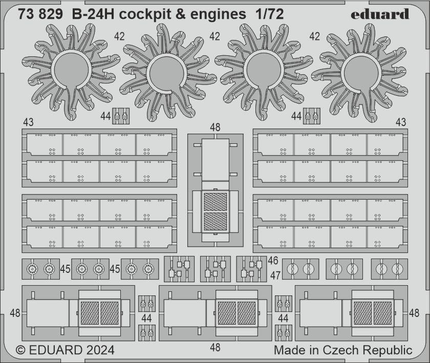 B-24H – Cockpit & engines [Airfix]
