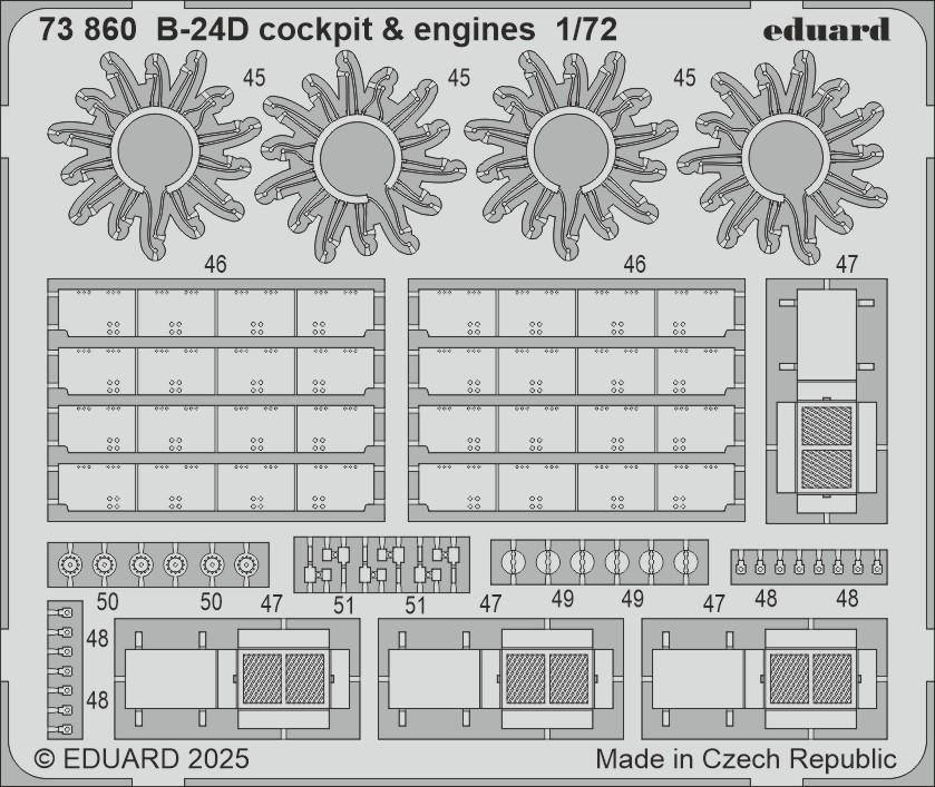 B-24D – Cockpit & engines [Airfix]
