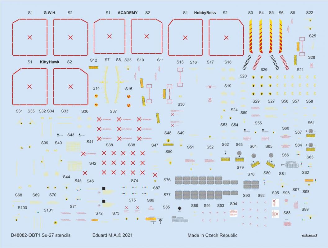 Su 7 günstig Kaufen-Suchoi Su-27 Flanker - Stencils. Suchoi Su-27 Flanker - Stencils <![CDATA[Eduard / D48082 / 1:48]]>. 