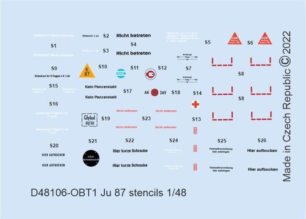 Stencils günstig Kaufen-Junkers Ju 87 - Stencils. Junkers Ju 87 - Stencils <![CDATA[Eduard / D48106 / 1:48]]>. 