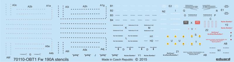 Stencils günstig Kaufen-Focke-Wulf Fw 190A - Stencils [Eduard]. Focke-Wulf Fw 190A - Stencils [Eduard] <![CDATA[Eduard / D72009 / 1:72]]>. 