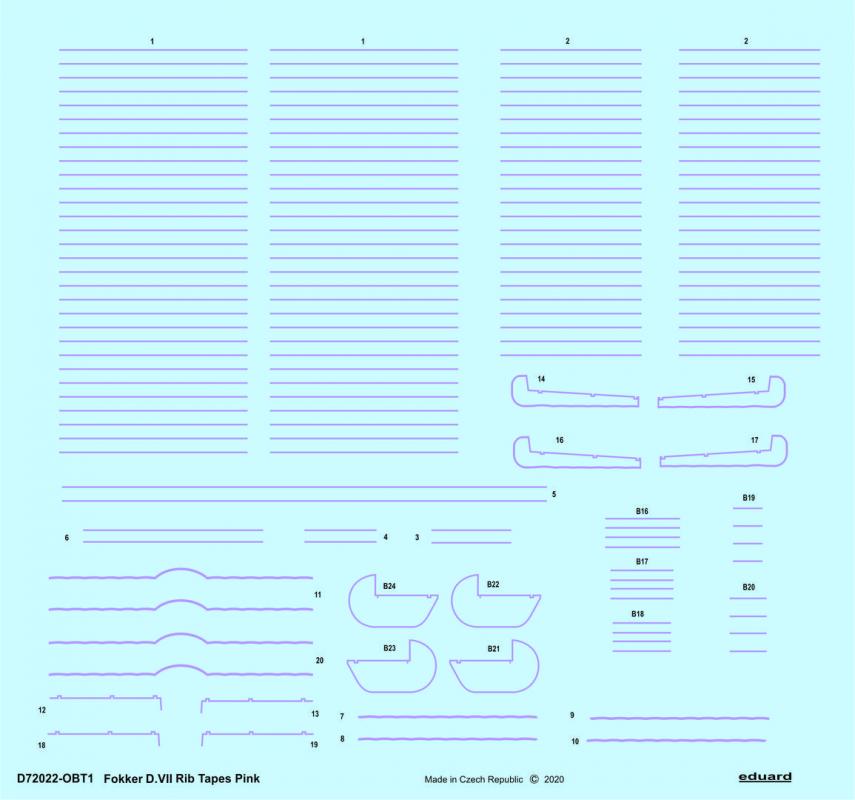 2022 2 günstig Kaufen-Fokker D.VII - Rib tapes pink [Eduard]. Fokker D.VII - Rib tapes pink [Eduard] <![CDATA[Eduard / D72022 / 1:72]]>. 