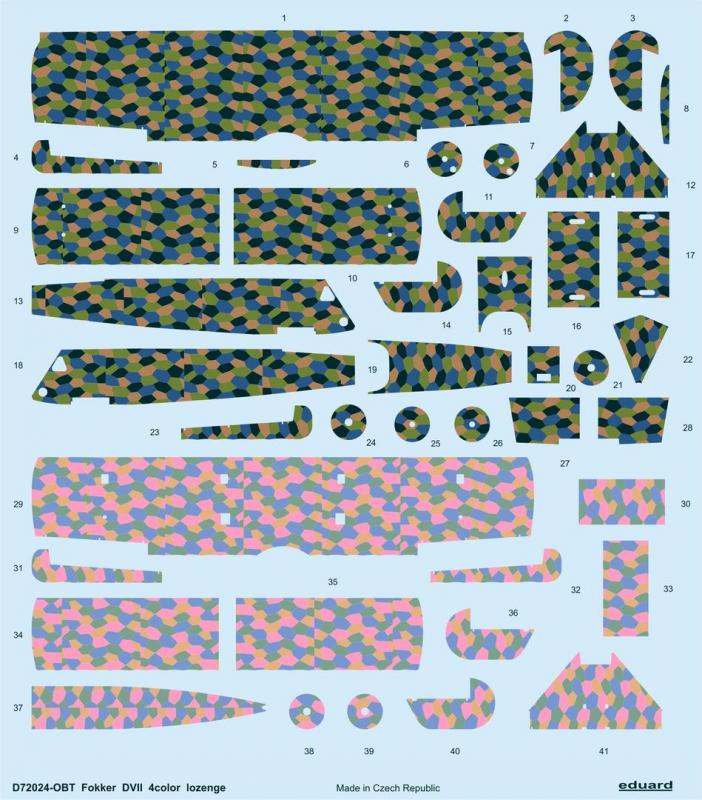 8591437549924 - Fokker DVII - 4color lozenge [Eduard]
