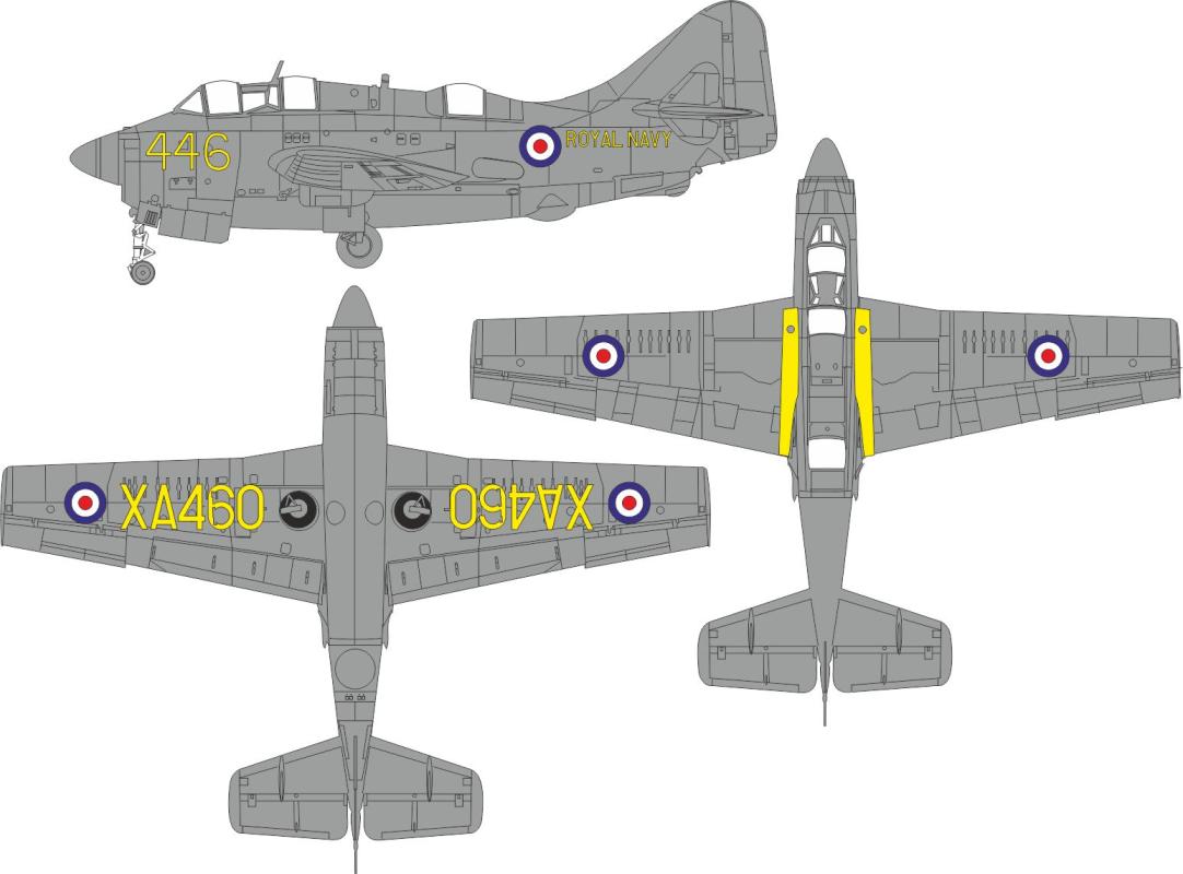 8591437586547 - Gannet AS1 AS4 - National & a c marking [Airfix]