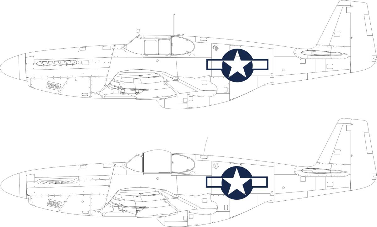 8591437588237 - P-51B C - US national insignia  [Eduard]