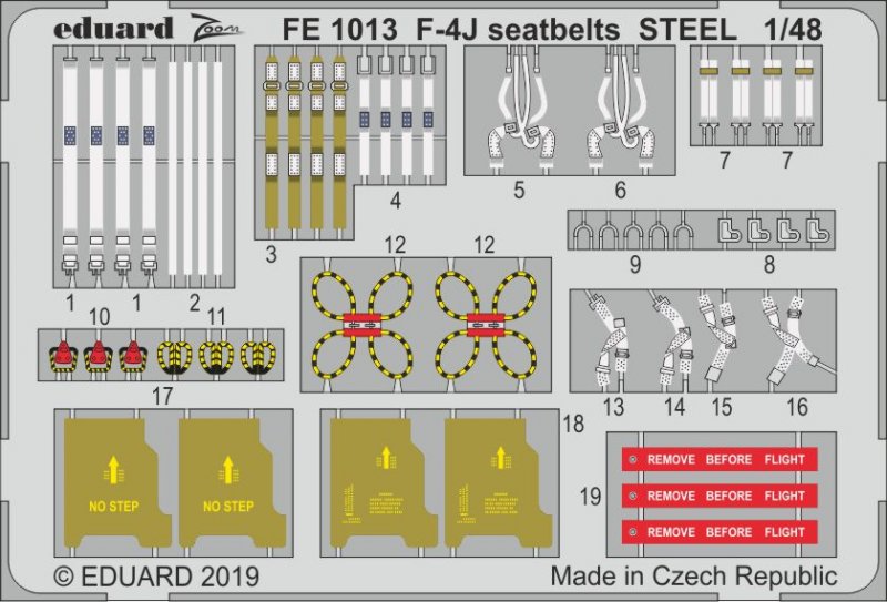 8591437541942 - FE1013 - F-4J seatbelts STEEL for Academy in 148 8591437541942 - FE1013 - F-4J seatbelts STEEL for Academy in 148