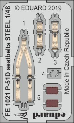 21 02 günstig Kaufen-P-51D - Seatbelts STEEL [Eduard]. P-51D - Seatbelts STEEL [Eduard] <![CDATA[Eduard / FE1021 / 1:48]]>. 