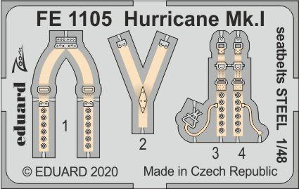 EDU 1 günstig Kaufen-Hurricane Mk.I - Seatbelts STEEL [Airfix]. Hurricane Mk.I - Seatbelts STEEL [Airfix] <![CDATA[Eduard / FE1105 / 1:48]]>. 