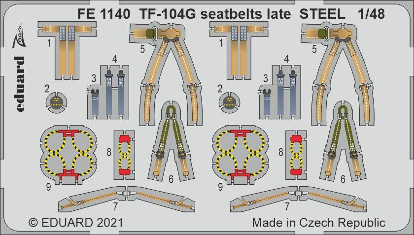 TF-104G Starfighter -Seatbelts late STEEL [Kinetic Models]