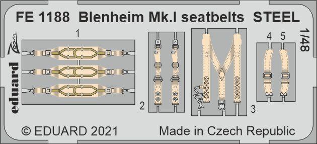 Blenheim günstig Kaufen-Blenheim Mk.I - Seatbelts STEEL [Airfix]. Blenheim Mk.I - Seatbelts STEEL [Airfix] <![CDATA[Eduard / FE1188 / 1:48]]>. 