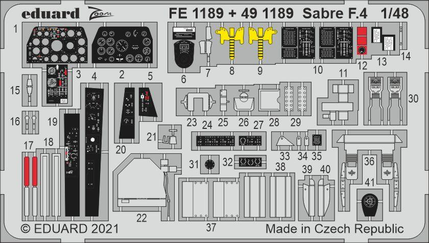 8591437559190 - FE1189 - Sabre F4 1 48 for AIRFIX in 148 8591437559190 - FE1189 - Sabre F4 1 48 for AIRFIX in 148