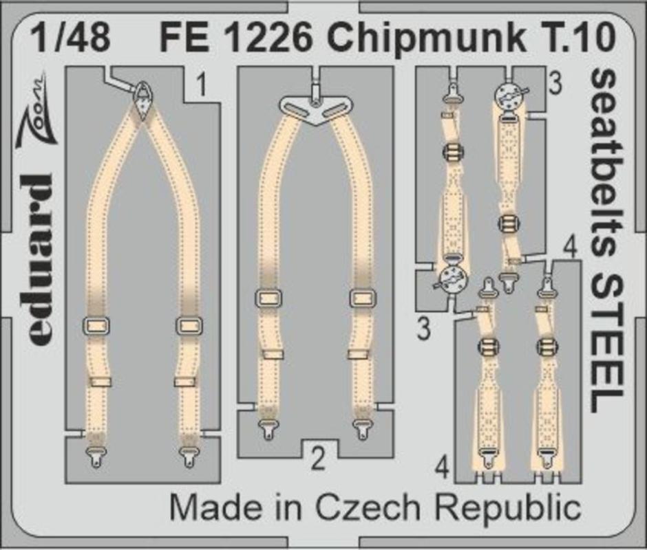 Bel Air günstig Kaufen-de Havilland Chipmunk T.10 - Seatbelts STEEL [Airfix]. de Havilland Chipmunk T.10 - Seatbelts STEEL [Airfix] <![CDATA[Eduard / FE1226 / 1:48]]>. 