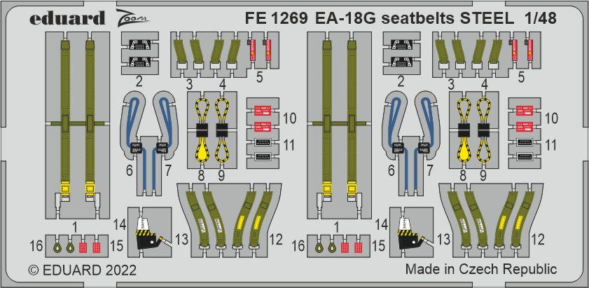 GR 18  günstig Kaufen-EA-18G Growler - Seatbelts STEEL [HobbyBoss]. EA-18G Growler - Seatbelts STEEL [HobbyBoss] <![CDATA[Eduard / FE1269 / 1:48]]>. 