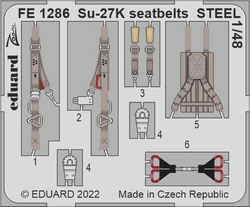 E12 Mini günstig Kaufen-Su-27K - Seatbelts STEEL [Minibase]. Su-27K - Seatbelts STEEL [Minibase] <![CDATA[Eduard / FE1286 / 1:48]]>. 