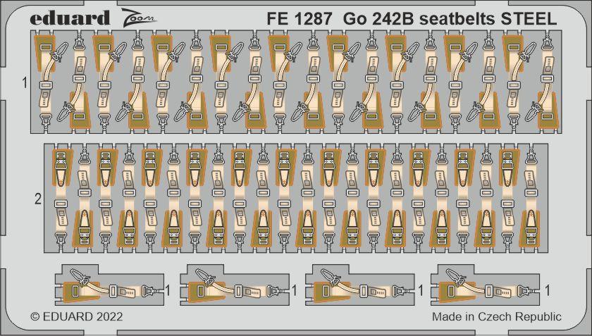 87 D günstig Kaufen-Go 242B - Seatbelts STEEL [ICM]. Go 242B - Seatbelts STEEL [ICM] <![CDATA[Eduard / FE1287 / 1:48]]>. 