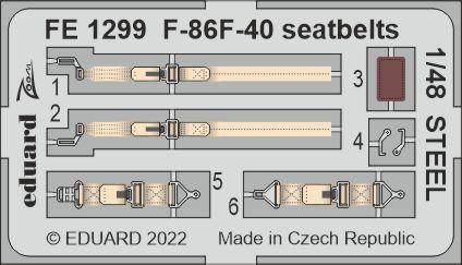 TS 40 günstig Kaufen-F-86F-40 - Seatbelts STEEL. F-86F-40 - Seatbelts STEEL <![CDATA[Eduard / FE1299 / 1:48]]>. 