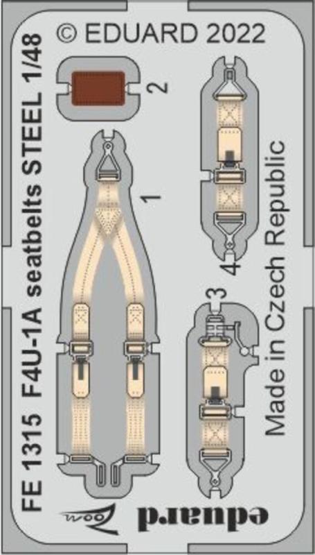 corsair günstig Kaufen-F4U-1A Corsair - Seatbelts STEEL [HobbyBoss]. F4U-1A Corsair - Seatbelts STEEL [HobbyBoss] <![CDATA[Eduard / FE1315 / 1:48]]>. 