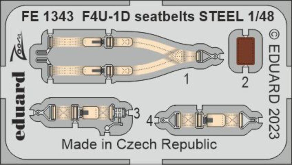 F4U 4 günstig Kaufen-F4U-1D - Seatbelts STEEL [HobbyBoss]. F4U-1D - Seatbelts STEEL [HobbyBoss] <![CDATA[Eduard / FE1343 / 1:48]]>. 