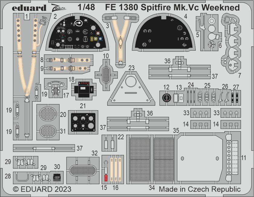 Week 4 günstig Kaufen-Spitfire Mk.Vc - Weekend [Eduard]. Spitfire Mk.Vc - Weekend [Eduard] <![CDATA[Eduard / FE1380 / 1:48]]>. 