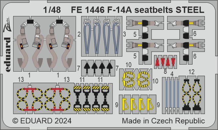 SE WH günstig Kaufen-F-14A - Seatbelts - Steel [GWH]. F-14A - Seatbelts - Steel [GWH] <![CDATA[Eduard / FE1446 / 1:48]]>. 