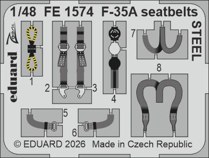 F-35A – Seatbelts – Steel [Italeri]