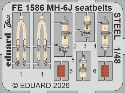MH-6J - Seatbelts - Steel [ICM]