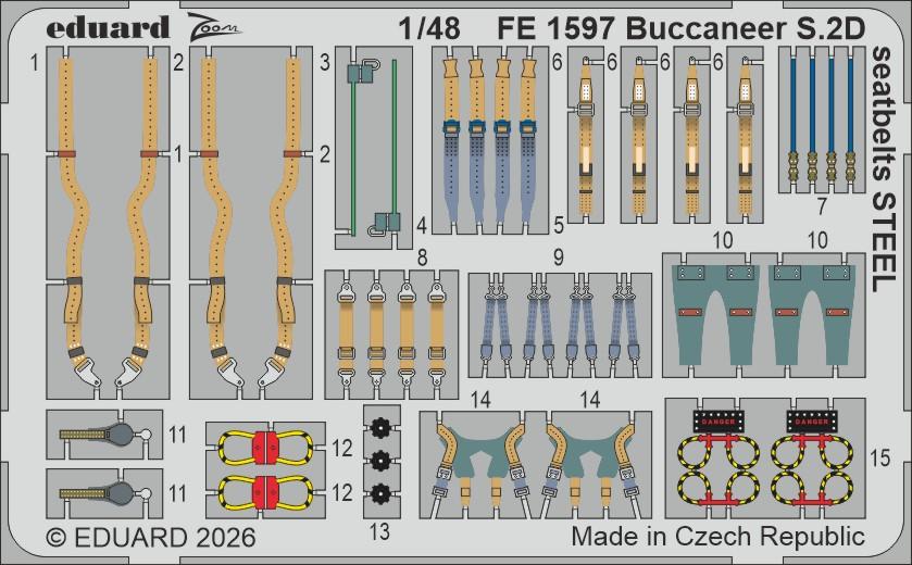 Buccaneer S.2D - Seatbelts - Steel [Trumpeter]