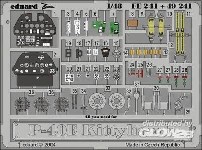 YH 41 günstig Kaufen-P-40E Kittyhawk. P-40E Kittyhawk <![CDATA[Eduard / FE241 / 1:48]]>. 