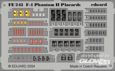 8591437382439 - FE243 - F-4 Phantom II Placards in 148 8591437382439 - FE243 - F-4 Phantom II Placards in 148