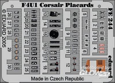 F4U Corsair günstig Kaufen-F4U-1 Corsair - Placards. F4U-1 Corsair - Placards <![CDATA[Eduard / FE244 / 1:48]]>. 