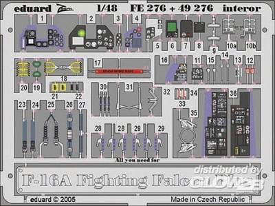 EDU 1 günstig Kaufen-F-16A Plus Fighting Falcon - Interior. F-16A Plus Fighting Falcon - Interior <![CDATA[Eduard / FE276 / 1:48]]>. 